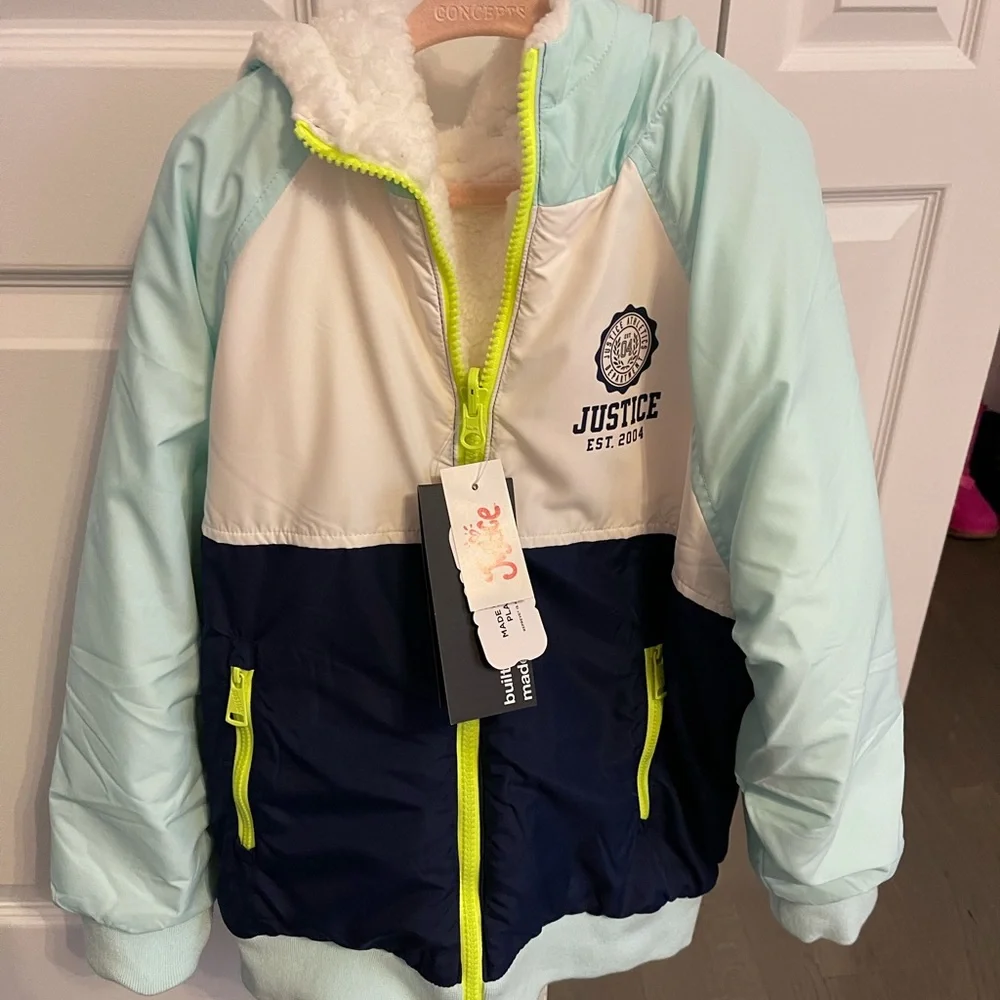 Justice reversible Sherpa jacket